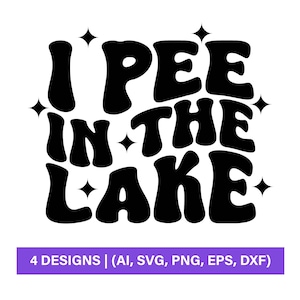 Orino en el lago SVG, Orino en el lago PNG, Verano divertido SVG, Piscina SVG, Gorra de camionero SVG, Archivos SVG PNG para Silhouette y Cricut, Descargar