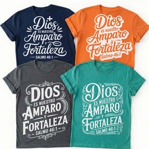 Dios Es Nuestro Refugio y Fortaleza SVG, Spanish Bible Verse Cut File, Salmos 46:1 Christian Design