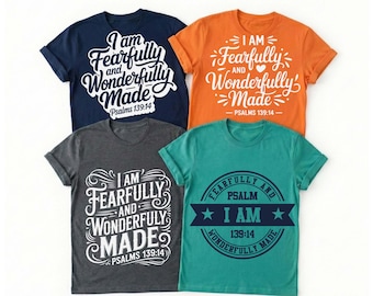 SVG realizzato in modo meraviglioso e spaventoso / Design del versetto della Bibbia / PNG e SVG per Cricut (download immediato)