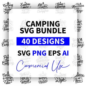 Camping SVG Bundle, Happy Camper Design, Hiking SVG, Camping Life Shirt, SVG Craft, Outdoor Adventure Svg, Adventure Svg, Picnic Svg, Hiking