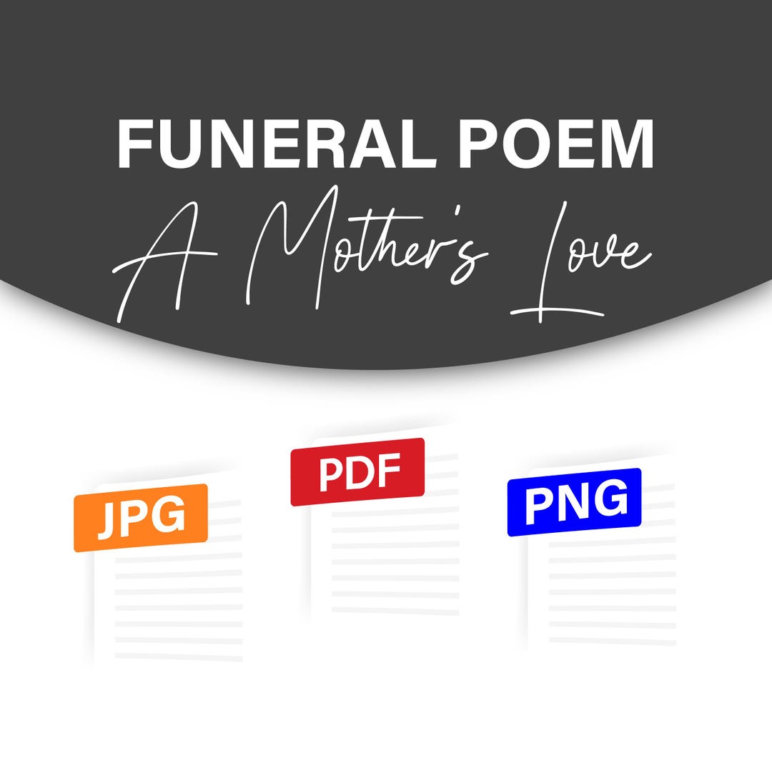 Funeral Poems for Mom, Poem for Funerals, Poems, Printable Poems ...