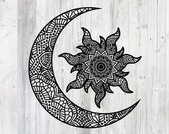 Download Layered Sun Moon Mandala Svg - Free Layered SVG Files