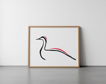 Loon at Night - Minimalist Art Print
