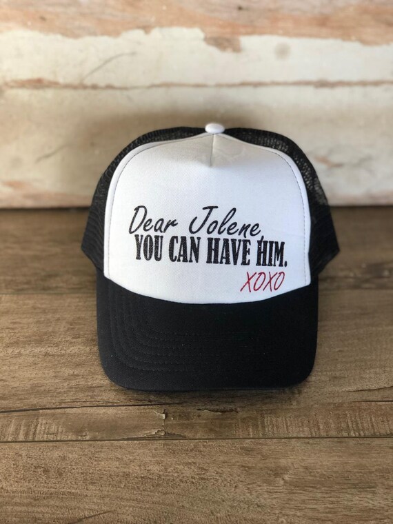 black and white trucker hat