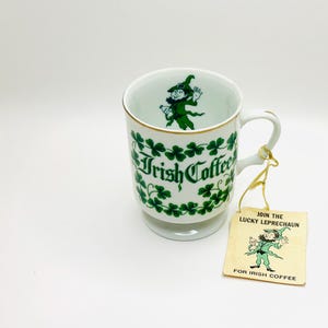 ヴィンテージ アイリッシュ コーヒー レプラコーン ユーモア マグ