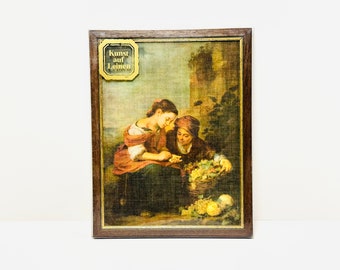 Vintage Bartolome Esteban Murillo ‘The Little Fruit Seller’ fabric Framed Print