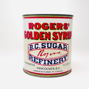 Vintage Rogers Golden Sirup BC Zucker 5lbs Dose