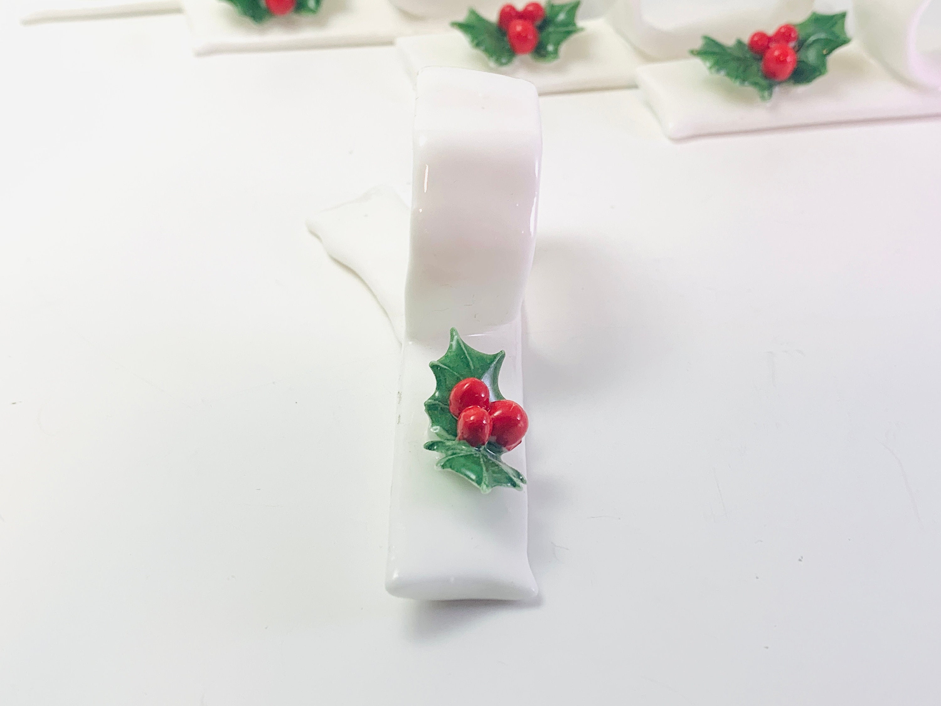 Vintage Christmas Holly Napkin Rings Etsy