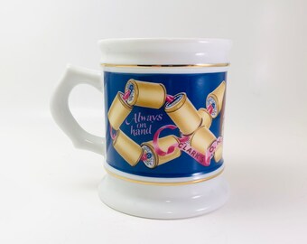1984 Clark's Thread Franklin Porcelain Mug - Etsy