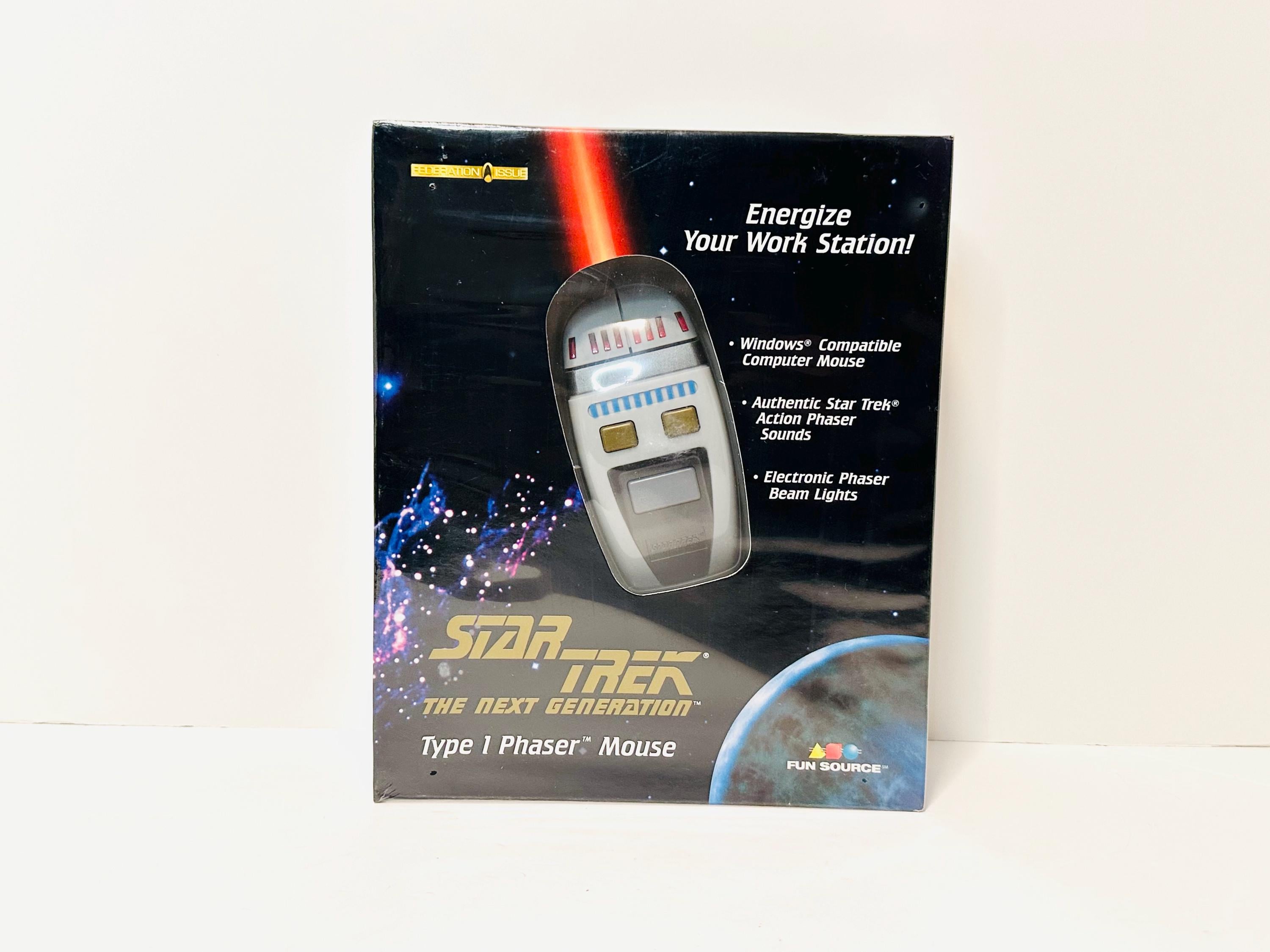 Vintage Star Trek the Next Generation Type 1 Phaser Mouse - Sealed