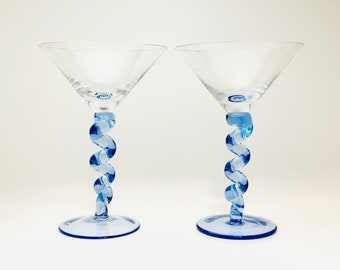 Twisted Martini Glasses