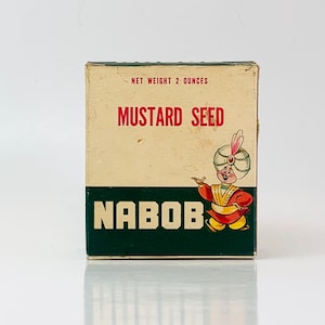 Vintage Nabob Mustard Seed Box - Full