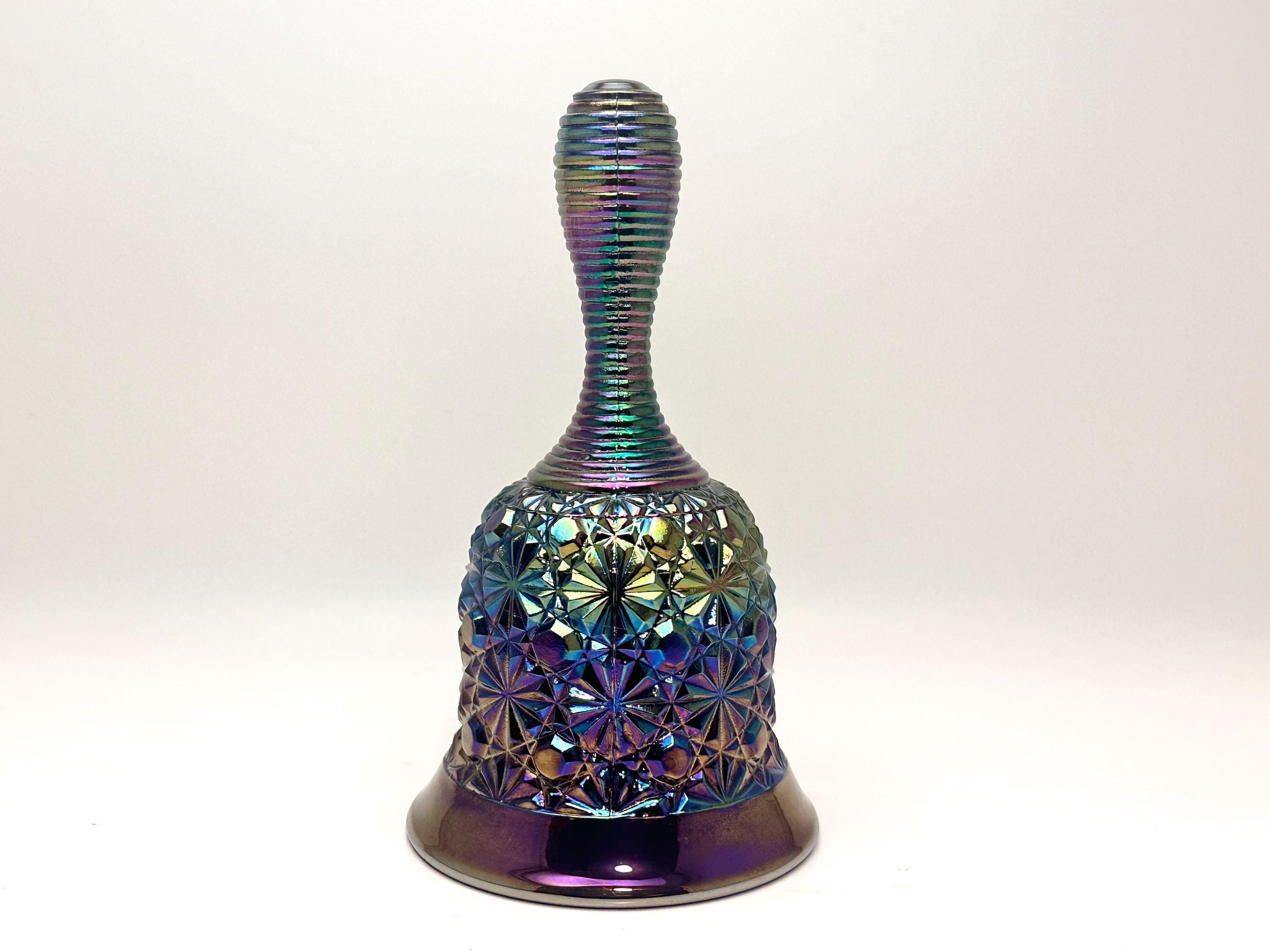 Vintage Fenton Amethyst Carnival Glass Daisy and Button Bell