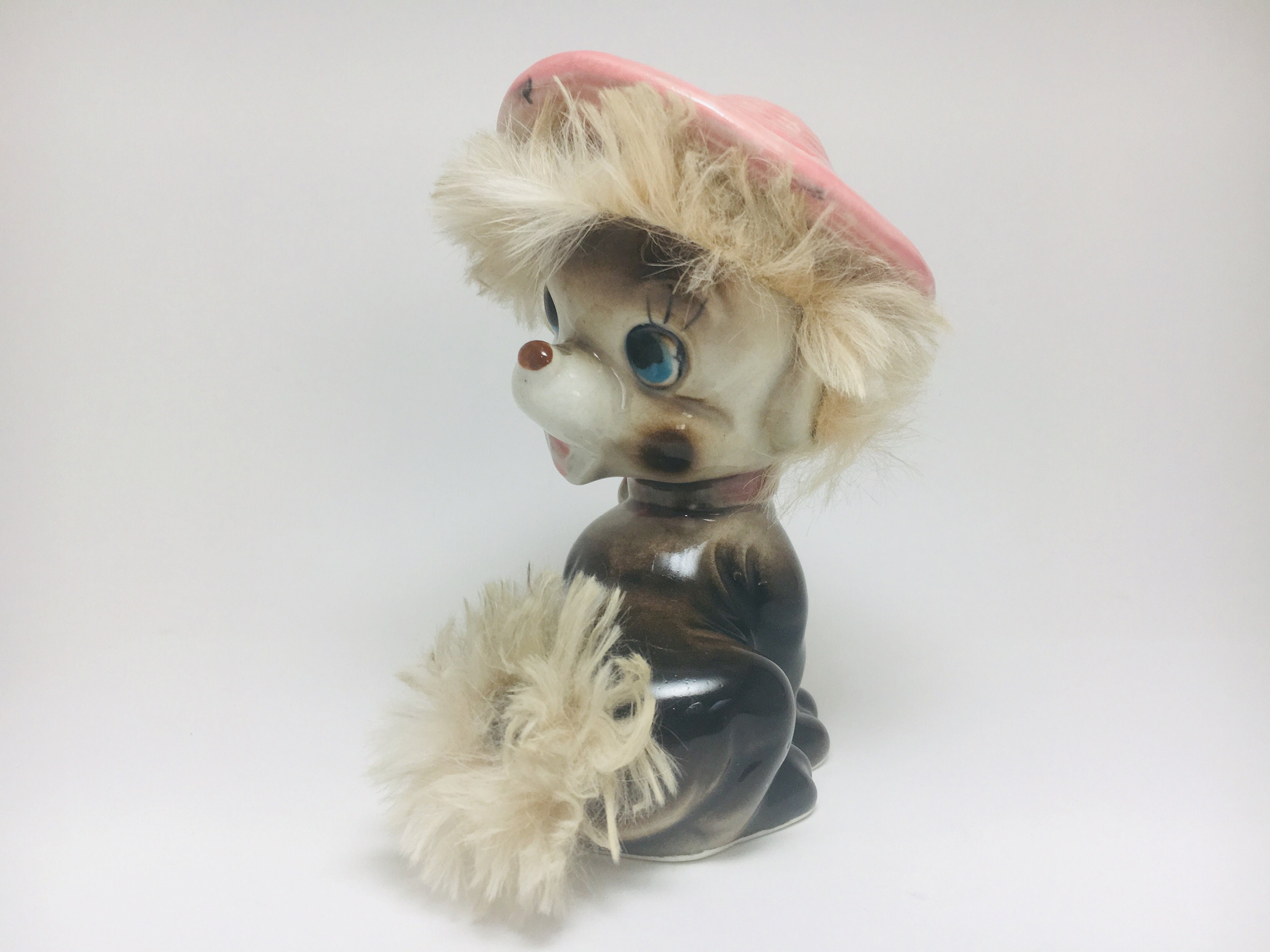 1960's Japan Porcelain Dog With Fur - Etsy Finland 1960's Japan Porcelain Dog With Fur - Etsy Finland