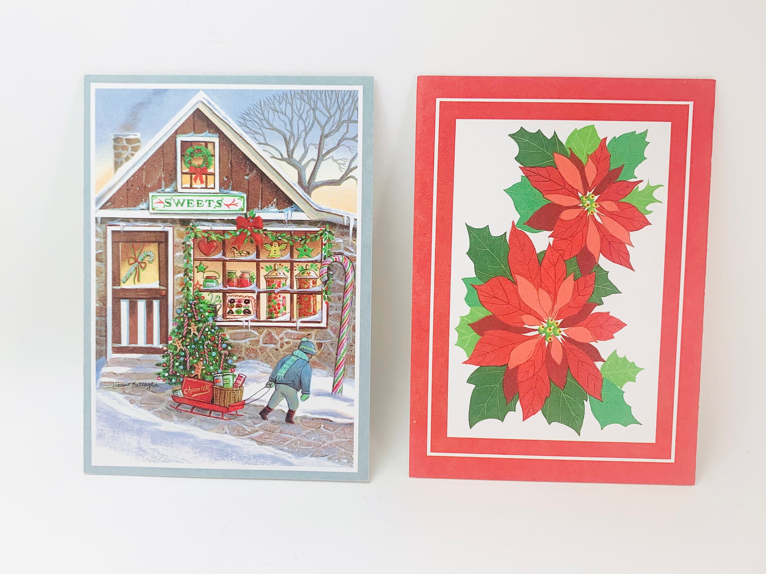 5 Vintage Paper Magic Christmas Cards With Envelopes Etsy