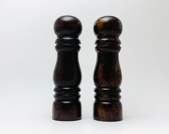 Vintage Wood Salt and Pepper Shakers