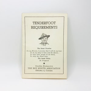 Ulotka Vintage Scouts Canada Tenderfoot Wymagania