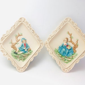 1960’s Lefton Bisque Wall Plaques