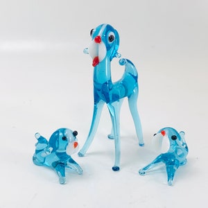 Vintage Tiny Glass Dogs