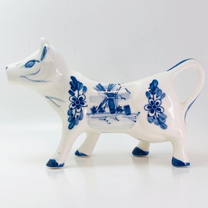 Vintage Delfts Blue Cow Creamer