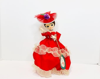1970’s Bradley Doll 11” Red Dress