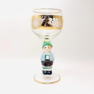 Vintage Goebel Hummel Figural Wine Glass