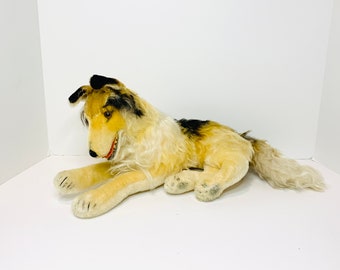 Vintage Steiff Mohair Collie Dog