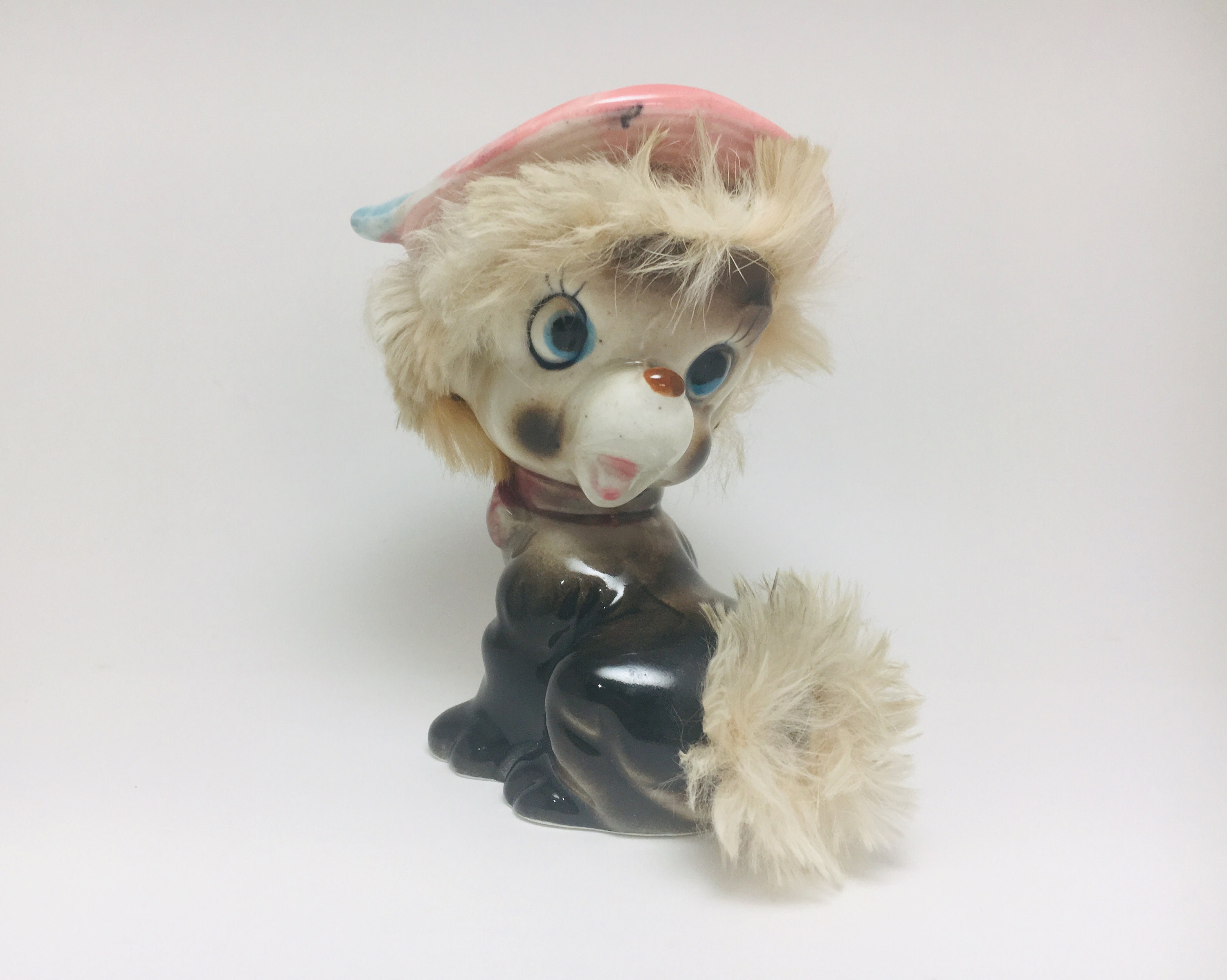 1960's Japan Porcelain Dog With Fur - Etsy Finland 1960's Japan Porcelain Dog With Fur - Etsy Finland