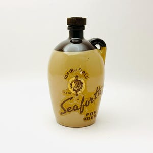 Flacone di talco da uomo Seaforth, Alfred D McKelvy Co. degli anni '40
