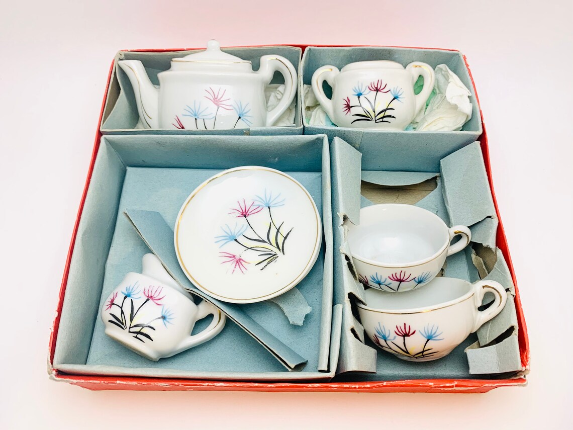 1950s China Toy Tea Set Japan chip | Etsy