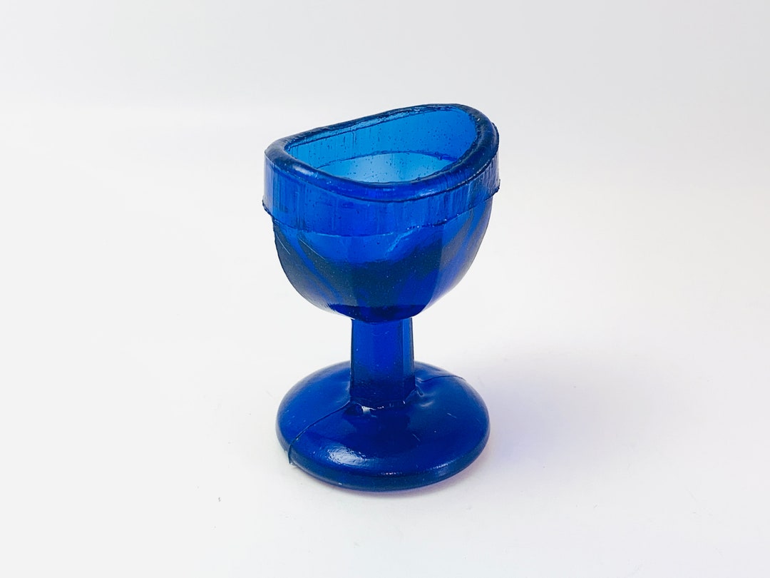 Vintage Blue Cobalt Glass Eye Wash Cup Etsy