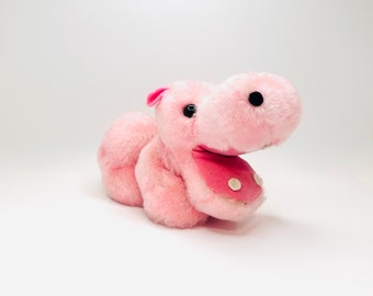 ヴィンテージ Dakin カバ ぬいぐるみ 赤ちゃん 尾あり オレンジ ソフト 