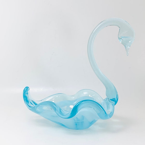 Glass Swan Dish Etsy