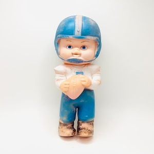 Vintage Rubber Football Player Toy
