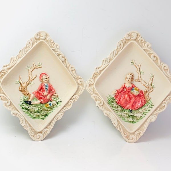 1960’s Lefton Bisque Wall Plaques