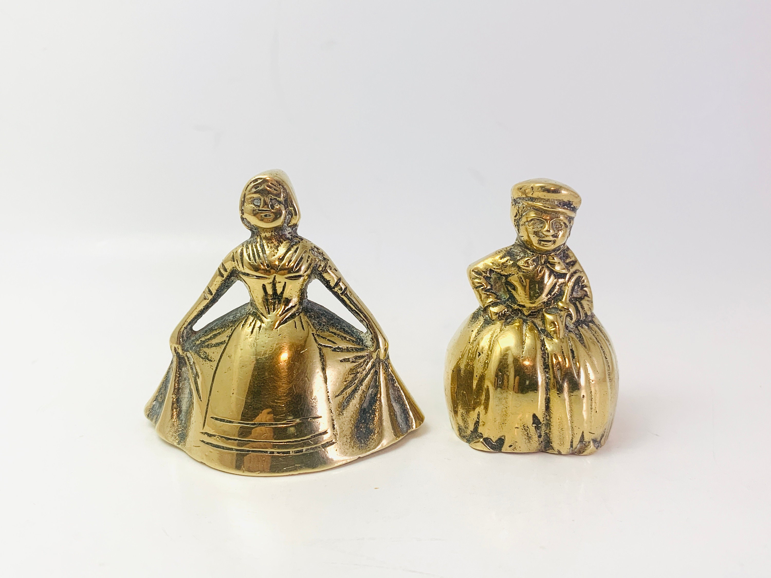 Vintage Solid Brass Crinoline Ladies, Made in England and in Belgium,  Vintage Brass, Brass Policemans Helmet, Brass Bell -  Canada