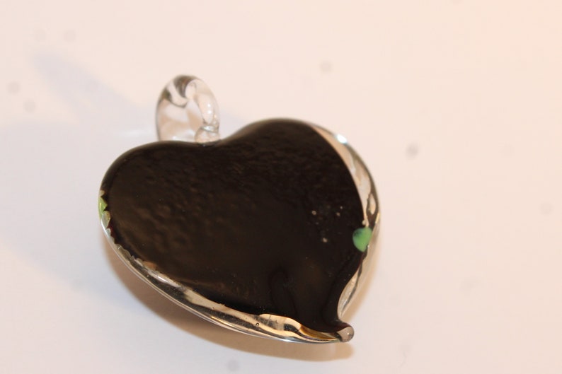 Vintage Venetian Murano glass heart pendant