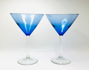 2 Vintage Martini Glasses