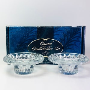 Vintage Darby Crystal Candlestick Holders