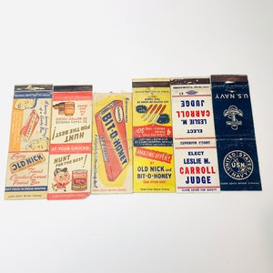 6 Vintage California Matchbook Covers