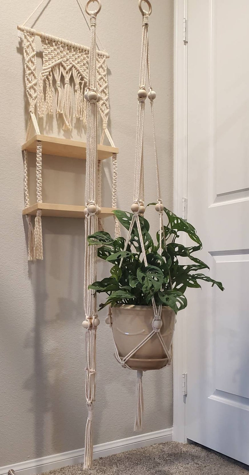 Handmade macrame plant hangers