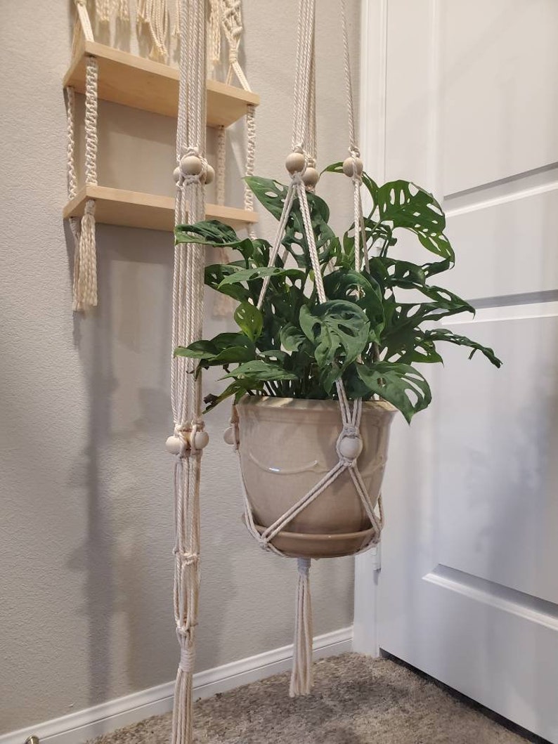 Handmade macrame plant hangers