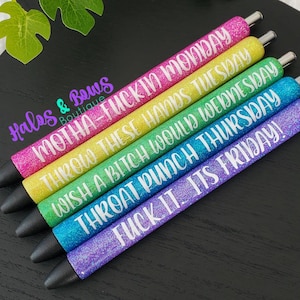 Weekday Offensive Glitter Pens | Papermate | InkJoy | Refillable image 2