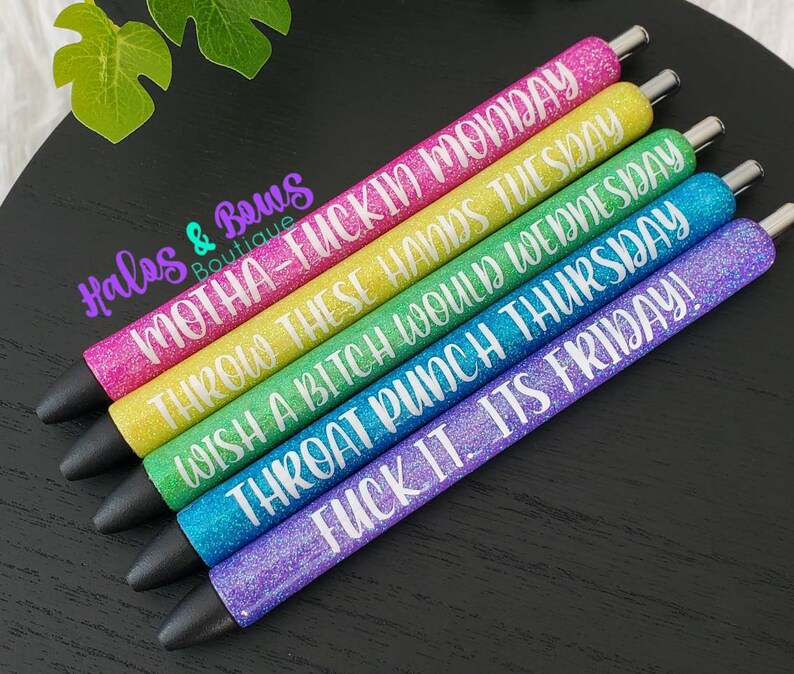 Weekday Offensive Glitter Pens | Papermate | InkJoy | Refillable image 2