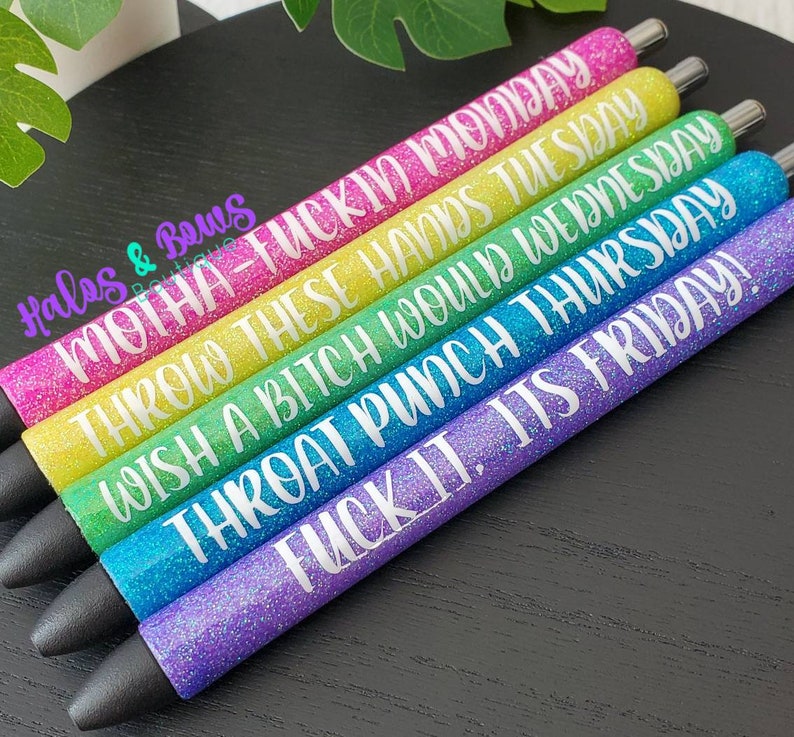 Weekday Offensive Glitter Pens | Papermate | InkJoy | Refillable image 4