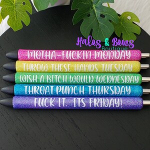 Weekday Offensive Glitter Pens | Papermate | InkJoy | Refillable image 3