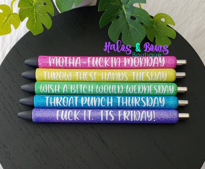 Weekday Offensive Glitter Pens | Papermate | InkJoy | Refillable image 3