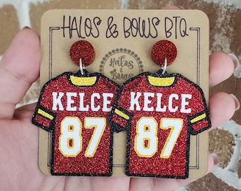 Custom Football Jersey Statement Earrings