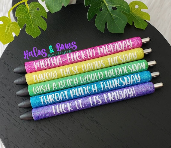 Weekday Offensive Glitter Pens | Papermate | InkJoy | Refillable