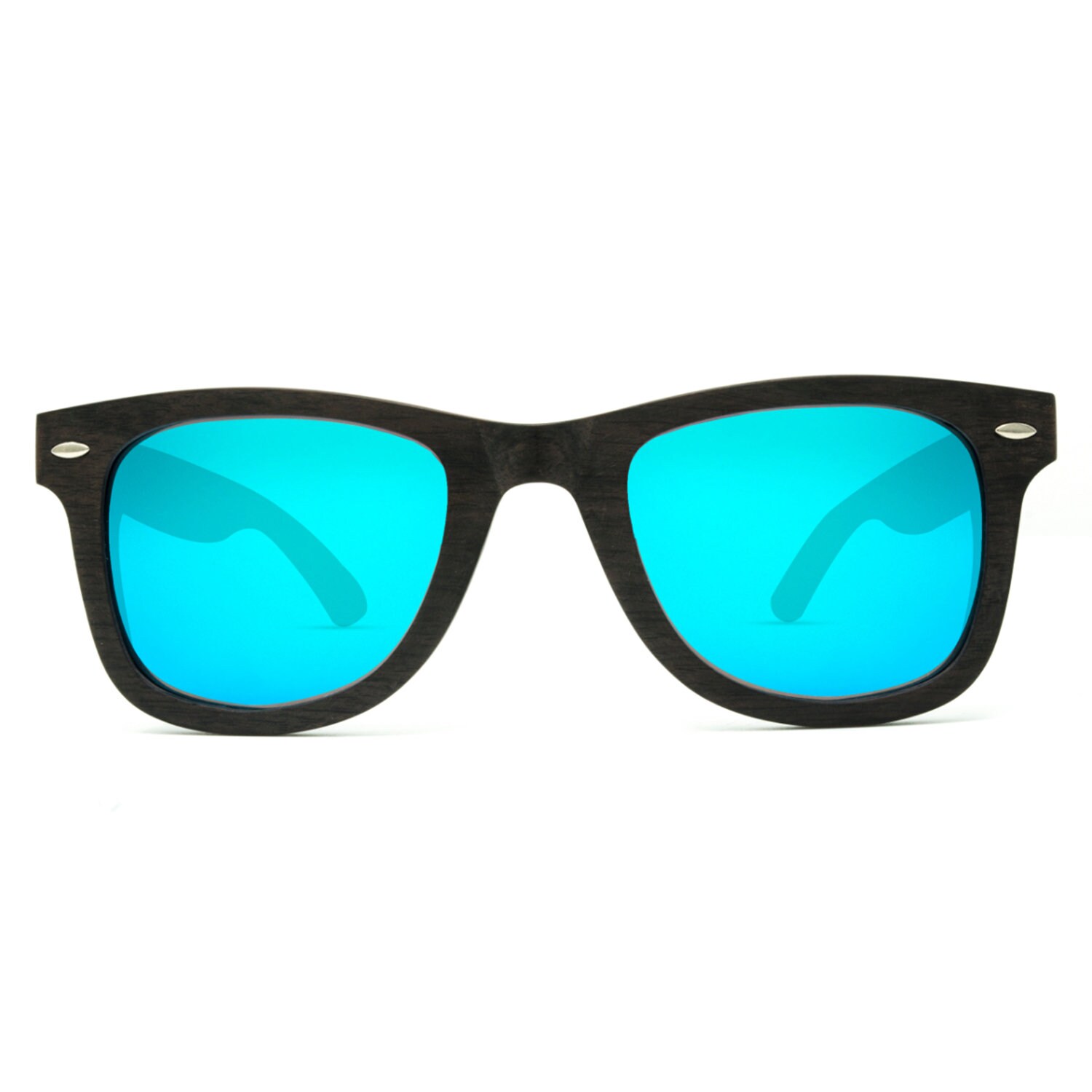 Jetsetter Ebony Wooden Sunglasses Ice Blue Polarized Lenses | Etsy